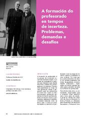 A formación do profesorado en tempos de incerteza. Problemas, demandas e desafíos