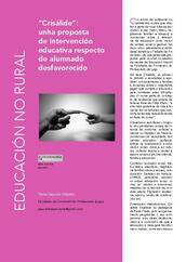 “Crisálide”: unha proposta de intervención educativa respecto de alumnado desfavorecido