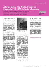 A fenda dixital: TIC, NEAE, Inclusión e Equidade