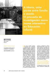 A titoría, unha ponte entre familia e escola. O proxecto de investigación como marco interactivo en Educación Infantil