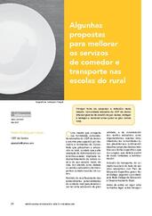 Algunhas propostas para mellorar os servizos de comedor e transporte nas escolas do rural