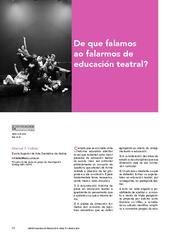 De que falamos ao falarmos de eduación teatral?