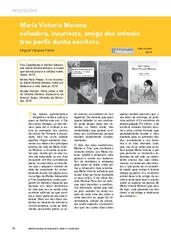 María Victoria Moreno. Soñadora, insurrecta, amiga dos animais: tres perfís dunha escritora