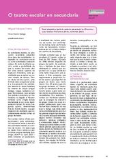 O teatro escolar en secundaria