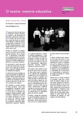 O teatro: materia educativa