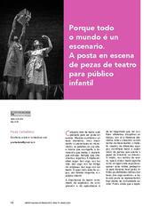 Porque todo o mundo é un escenario. A posta en escena de pezas de teatro para público infantil