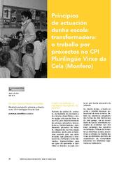 Principios de actuación dunha escola transformadora: o traballo por proxectos no CPI Plurilingüe Virxe da Cela (Monfero)