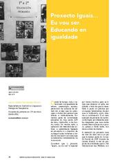 Proxecto Iguais… Eu vou ser. Educando en igualdade