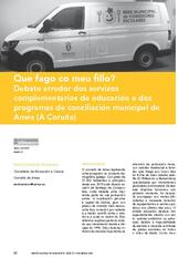 Que fago co meu fillo? Debate arredor dos servizos complementarios de educación e dos programas de conciliación municipal de Ames (A Coruña)