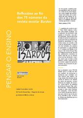 Reflexións ao fío dos 75 números da revista escolar Bardos