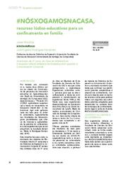 #Nosxogamosnacasa, recursos lúdico-educativos para un confinamento en familia