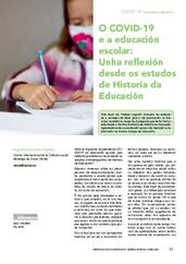 O COVID-19 e a educación escoalr: Unha reflexión desde os estudos de Historia da Educación