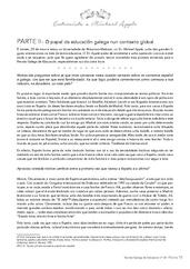 O papel da educación galega nun contexto global