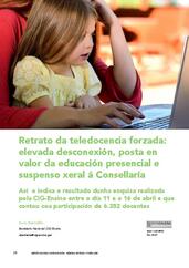 Retrato da teledocencia forzada: elevada desconexión, posta en valor da educación presencial e suspenso xeral á Consellería